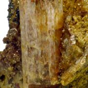 Apatite, hematite, quartz and actinolite pseudo. after pyroxene