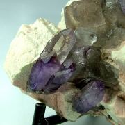 Quartz var. Amethyst on Orthoclase