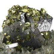 Galena with Chalcopyrite and Quartz