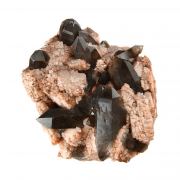 Quartz / (var - “Smoky”) / on Microcline