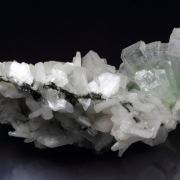 FLUORAPOPHYLLITE-(K) disco ball, STILBITE