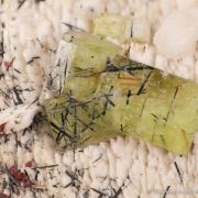 Fluorapatite with Aegirine and Kentbrooksite on Feldspar