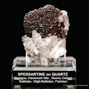 Spessartine Garnet on Quartz with Mica
