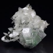 FLUORAPOPHYLLITE-(K) disco ball, STILBITE