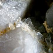 Bertrandite, Quartz, Fluorite, Pyrite, Ferberite