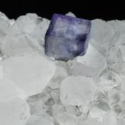 Fluorite with Quartz and Calcite