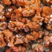 Vanadinite with manganese oxides and Quartz