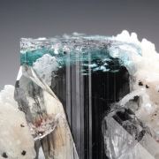 gemmy TOURMALINE var. ELBAITE, bi-terminated TOPAZ