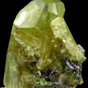 Diopside, grossular var. tsavorite, graphite