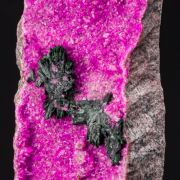 Malachite on Cobaltian Calcite