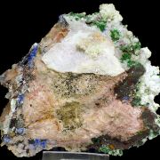 Magnesite, malachite, gypsum, dolomite