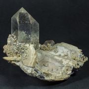Siderite with Quartz, Siderite inclusions and Arsenopyrite
