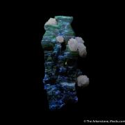 Weloganite (fluorescent) and Strontianite (fluorescent)