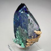 AZURITE, MALACHITE pseudomorph