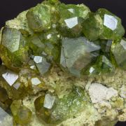 Andradite (variety demantoid) with Calcite