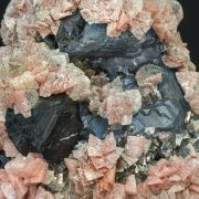 Rhodochrosite with Sphalerite and Galena