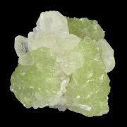 Prehnite casts after Anhydrite with Calcite