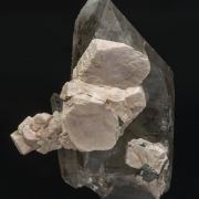 Quartz (variety smoky) with Orthoclase