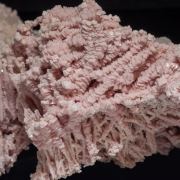 Rhodochrosite with Calcite and Boulangerite (variety plumosite)