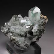 BARYTE with  MALACHITE inclusions