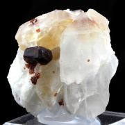Spessartite garnet, Quartz.