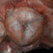 Calcite with iron oxides inclusions