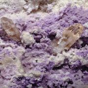 Bixbyite with Topaz, Fluorite and Pseudobrookite