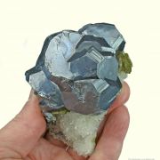 Galena With Siderite, on Quartz