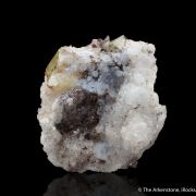 Fluorapatite on Hyalite