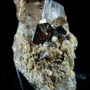 Hematite with Rutile on Quartz var. Smoky Quartz