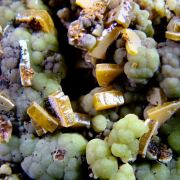 Wulfenite on Mimetite