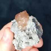 OLMIITE and OYELITE on CALCITE - South Africa