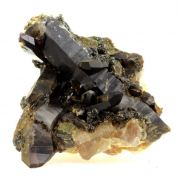 Smoky quartz + Apatite.