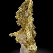 Gold (spinel twin) with Quartz