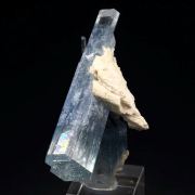 gem BERYL var. AQUAMARINE bi-terminated, TOURMALINE var. SCHORL