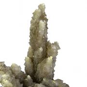 Chalcedony on Smoky Quartz “casts” after Laumontite