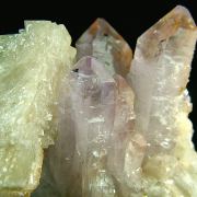 Quartz var. Amethyst, Calcite, Apophyllite