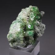 gem GARNET var. GROSSULAR with GREEN CHROMIAN PHANTOMS, CLINOCHLORE