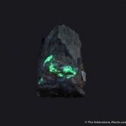 Gehlenite and Hyalite Opal (fl) (?)