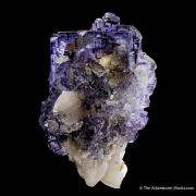 Fluorite on Calcite