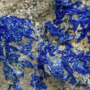 Linarite on Quartz