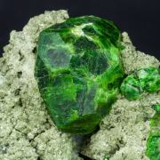 Andradite (variety demantoid) with Diopside