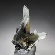 QUARTZ with AMPHIBOLE GROUP var. BYSSOLITE inclusions