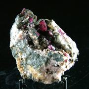 Roselite on Quartz with Goethite