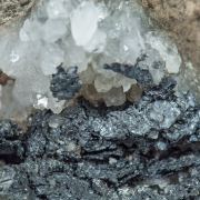 Nagyágite with Quartz