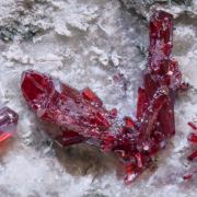 Proustite with Calcite