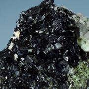 Babingtonite, Prehnite and Quartz