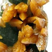 Wulfenite on Mimetite