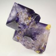 FLUORITE with PHANTOMS, QUARTZ - floater