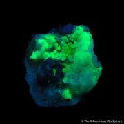 Fluorapatite on Hyalite